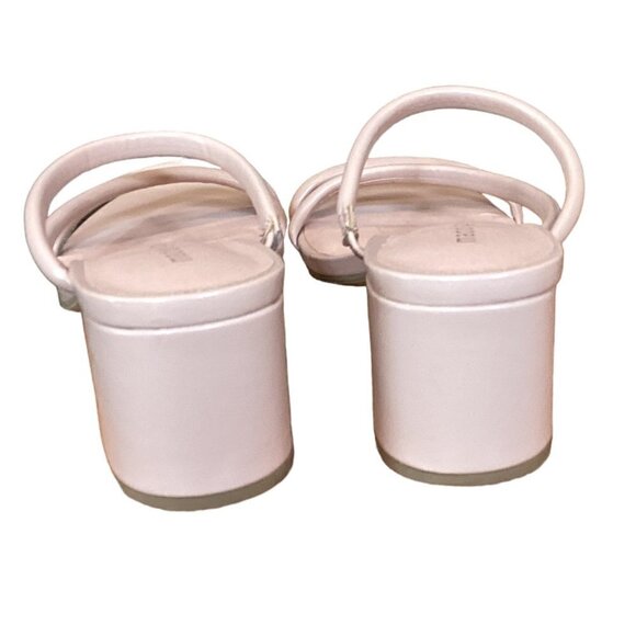 Madden Girl/Steve Madden Nude/Blush Pink Block Heel Strappy Sandal 7.5M #273D - Picture 6 of 8